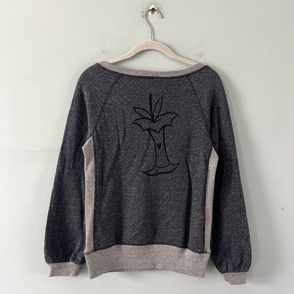 See By Chloe Vintage Apple Graphic Logo Gray Crewneck Sweatshirt - Picture 2 of 5